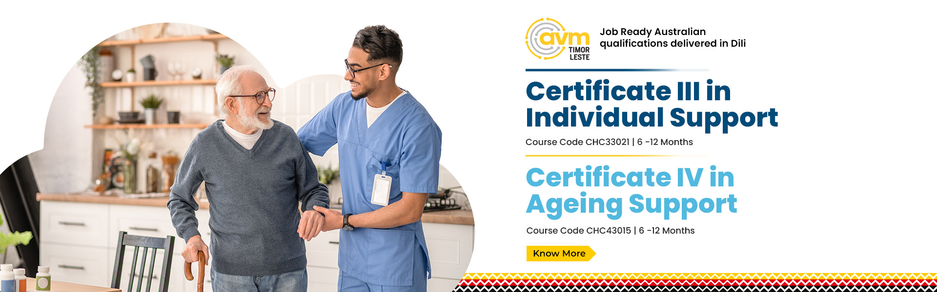 AVM TL Banner - Certificate III & IV in Ageing Support