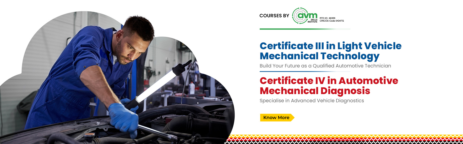AVM TL Banner - Certificate III & IV in Automotive