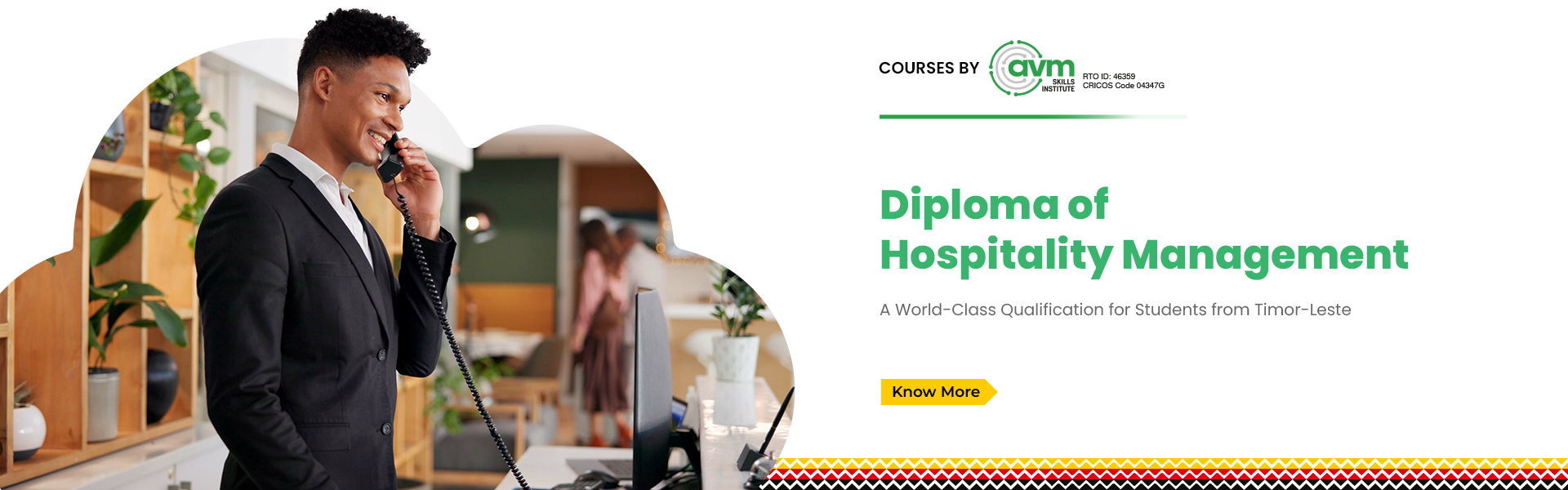 AVM TL Banner -Diploma of Hospitality Management